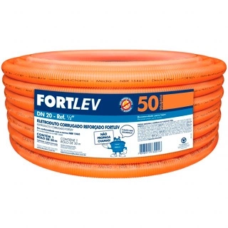 Eletroduto Corrugado Reforçado Laranja 32mm - 25m 16159 14000320 