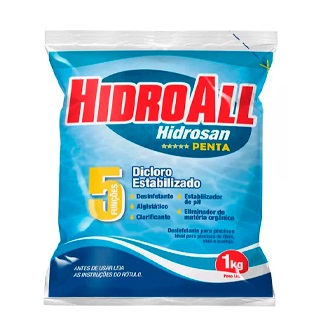 Cloro Hidrosan Penta  5x1 Multi Ação  1,0kg, Não Perigoso 16442 1259