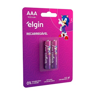 Pilha Palito Recarregável Aaa 900mah Blister Com 02 Unidades 16584 82168 