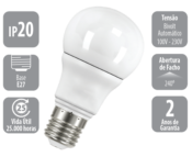 Lâmpada Led Pera (bulbo) 6500k 9w Bivolt 810 Lumens 11759 335401378 