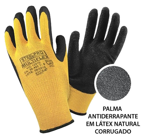 Luva Tricotada Revestida Em Latex OptI-Grip M C.a.30493 11760 VIC 12310/ 8