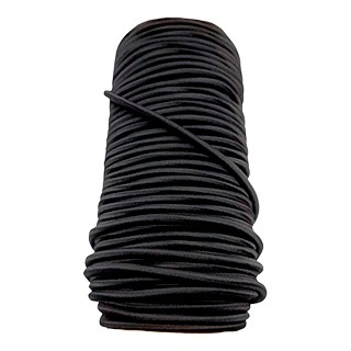 Corda Elastica Preto Reforcado 6,0mm Rolo Com 35m 16676 1016 