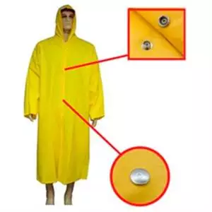 Capa Chuva Amarela Com Mangas Com Forro Botão Metal M 16700 3209 