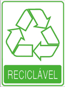 Placa Em Ps Sinal/adv - Lixo Reciclável 15x20 11772 S-246 