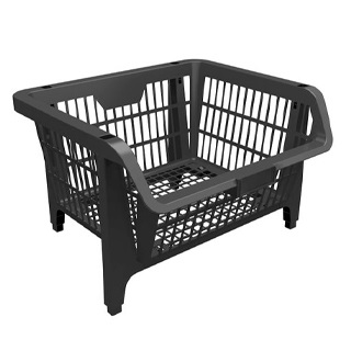Cesto Expositor Empilhável Leve Preto Cap.: 15kg 44x20x34
 16766 42551