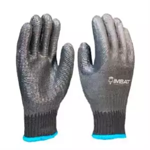 Luva Tricotada Em Borracha Vulcanizada Preta Ondulada - Tam. 16905 LV-A-BLVD-9 