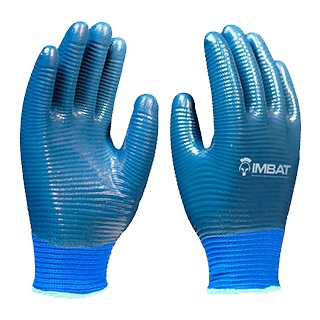 Luva De Poliéster Com Banho Ondulado Total Em Nitrila Azul - 16911 LV-S-BONAZ-9
