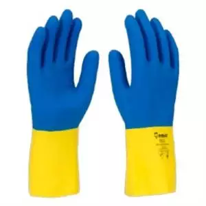 Luva De Latex Neoprene Bicolor (am/az) Tam.p C.a.41.918 16881 LV-NLB-7