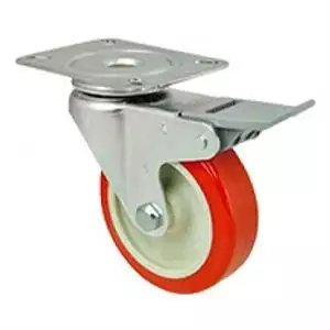 Rodízio Giratório Com Trava Diâmetro 100mm 120 Kg Roda Cor L 17051 12367 