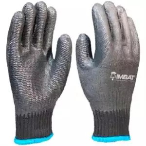 Luva Tricotada Em Borracha Vulcanizada Preta Ondulada - Tam. 16906 LV-A-BLVD-10 