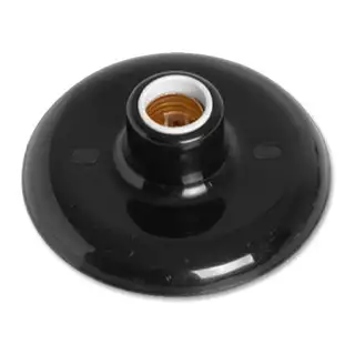 Suporte Plafon Simples Preto 100w 17130 1608