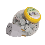 Pote Adaptador 2p Chato Cinza 10a C/ 40 Pçs Ilumi 11834 1207PG 