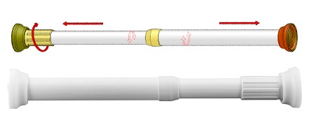 Varão Extensivo Box 22mm De 0,70 A 1,20m - Branco 17274 VE12-010