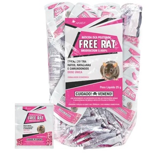 Raticida Free Rat Isca Peletizado 40 Sacosx25g 17297 519