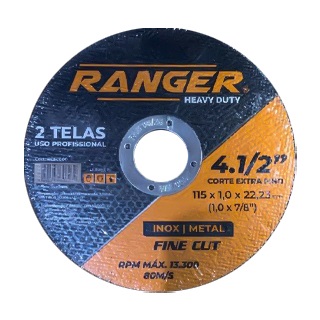 Disco Corte Fino Metal/inox 4.1/2" X1,0mm X7/8" 17306 RDI-1000