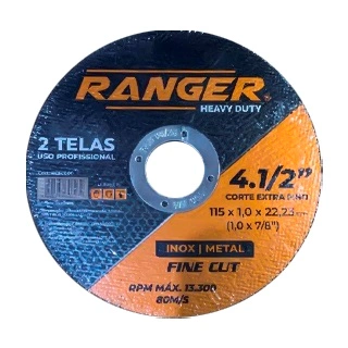 Disco Corte Fino Metal/inox 4.1/2" X1,0mm X7/8" 17306 RDI-1000 