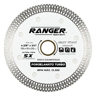 Disco Diamantado Ultrafino Turbo Porcelanato Pro 110x20mm 17324 RDP-1100 