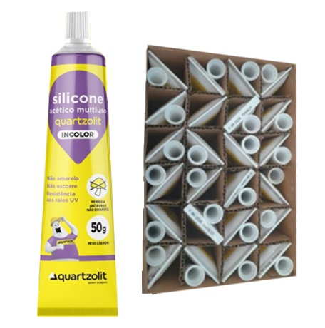 Silicone Acético Incolor Multiuso Bisnaga 50g Colmeia 17362 580.00077.0024PC