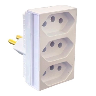 Pino Adaptador Três Saídas 2p+t 20a 250v Branco 17478 12300 
