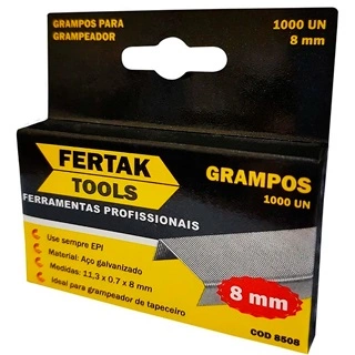 Grampo Grampeador [galvanizado]  Caixas Com 1000 Grampos 8mm 17522 8508 