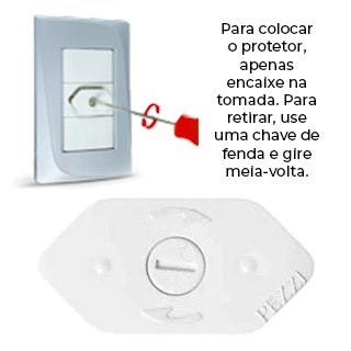 Protetor De Tomada Antichoque Branco [emb.c/ 5 Peças] 17591 50000 