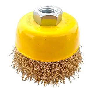 Escova Aço Copo Ondulado Rosca M 14  4" 100mm 17613 2752 