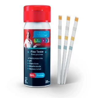 Fita Teste 4 Em 1 P/ Piscina Frasco C/ 25 Fitas 17659 10010808 