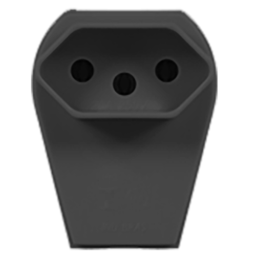 Plug Fêmea(2p+t) Preto  C/ Prensa Cabo 20a 250v 12226 1097-2