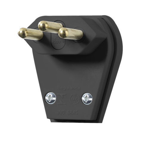 Plug Macho Preto (2p+t) C/ Prensa Cabo 20a 12227 1067-2