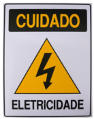 Placa Em Ps Sinal/adv - Cuidado Eletricidade  20x30cm 12235 S-217/2 