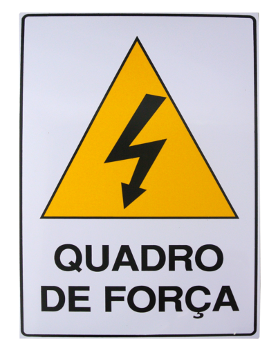 Placa Em Ps Sinal/adv - Quadro De Força 20x30cm 12236 1167