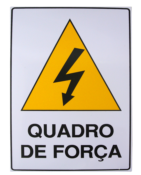 Placa Em Ps Sinal/adv - Quadro De Força 20x30cm 12236 1167 