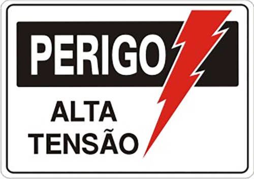 Placa Em Ps Sinal/adv - Perigo Alta Tensão  20x30cm 12238 S-217/3 