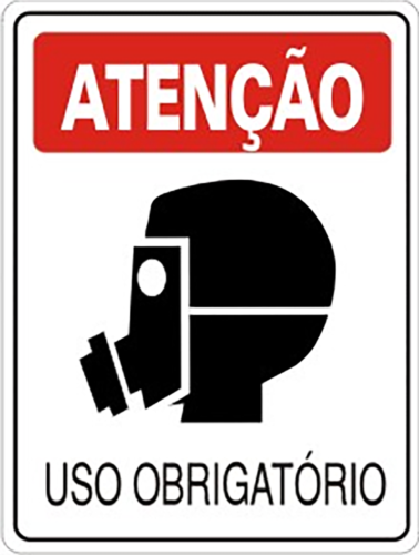 Placa Em Ps Sinal/adv - Atenção Uso Obrigatório De Máscara 20x30cm 12239 S-201 