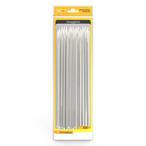 Cintas Nylon Reguláveis Natural 2,5x200mm 12398 A25-E200