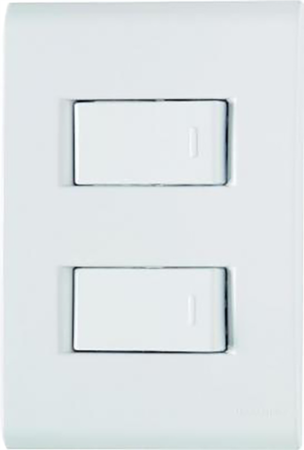 Conjunto 2 Interruptores Simples 10a/250v Linha Liz Branco 10014 57170/040