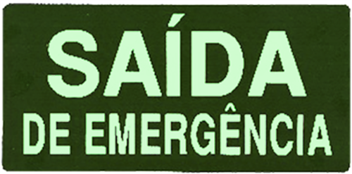 Placa Luminosa Em Ps Sinal/adv - Saída De Emergência -15x30x 10507 X-757/LUM.