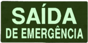 Placa Luminosa Em Ps Sinal/adv - Saída De Emergência -15x30x 10507 1035 