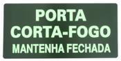 Placa Luminosa Em Ps Sinal/adV-Porta Corta Fogo/matenha Fech 10508 1046 