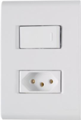 Conjunto 1 Interruptor Simples + 1 Tomada 2p+t 10a Linha Liz 10018 57170064 