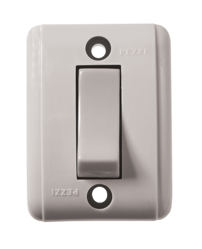 Interruptor Retangular Cinza Externo 1 Tecla Simples 10a 250 2209 201-3
