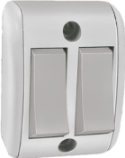 Interruptor Sobrepor Retangular 2 Teclas Simples 10a 250v 2847 221-3 