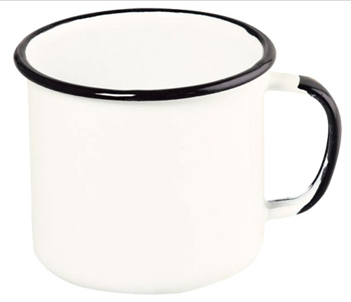 Caneca Esmaltada Sem Bico Branca 8cm / 370ml 2921 14.003 