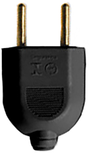 Plug Macho Preto 2p 10a 3489 1011-2