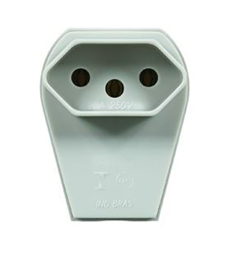 Plug Fêmea Cinza 2p+t Universal Comp 10a 377 1096-3