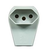 Plugue Fêmea Cinza 2p+t Universal C/ Prensa Cabo 10a 250v 377 1096-3 