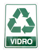 Placa Em Ps Sinal/adv - Lixo Vidro 15x20 10689 S-242 