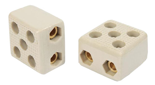 Conector Porcelana Bipolar 16mm 68a/600v 4532 7652-2 POLOS 