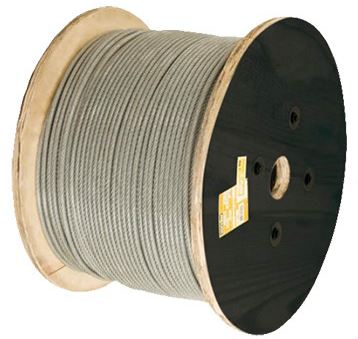Cabo Aço 1/8"-5/32"alma Fibra Revestido Pvc 6x7 Bobina 250mt 4696 2011341D - 1/8 - 4MM