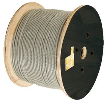 Cabo Aço 1/8"-5/32"alma Fibra Revestido Pvc 6x7 Bobina 250mts 4696 2011341D - 1/8 - 4MM